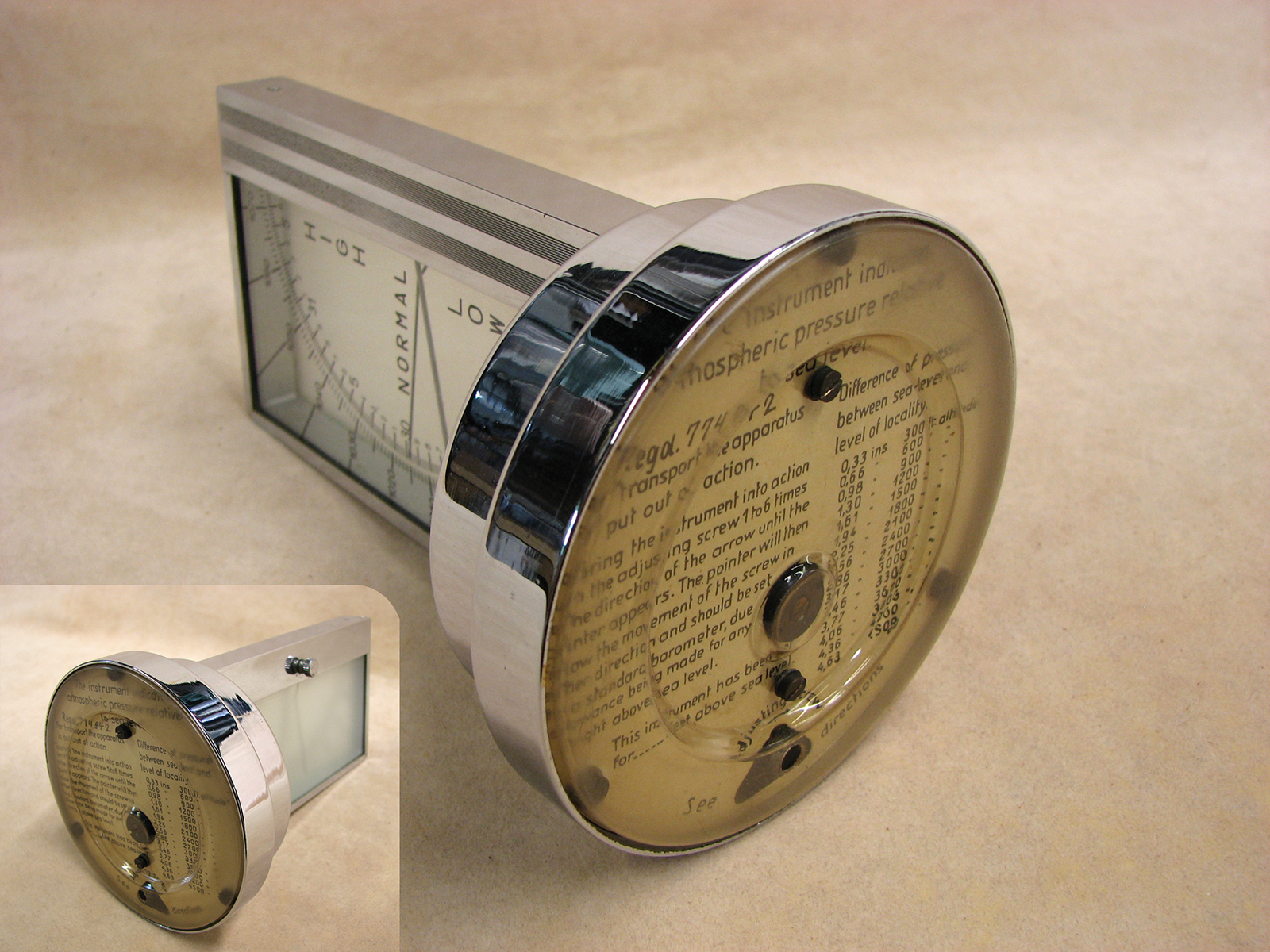 Rare 1930's Zeiss Ikon Art Deco period desk barometer